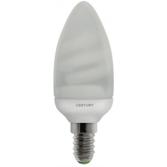 LAMP. CFL OLIVA CANDELA 7W - E14 - 4000K - 285 Lm - IP20 - Color Box