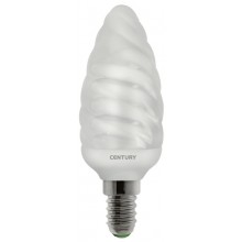LAMP. CFL TORTIG. SMERIGLIATA 9W - E14 - 6400K - 405 Lm - IP20 - Color Box