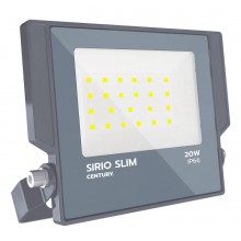 PROIETTORE LED SIRIO SLIM 20W - 4000K - 2100 Lm - IP66 - Color Box