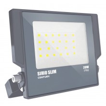 PROIETTORE LED SIRIO SLIM 20W - 6000K - 2100 Lm - IP66 - Color Box