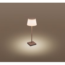 LAMP. DA TAVOLO MARGO RICAR. CORTEN 4W - 3000K - 200 Lm - Dimm. - IP54 - Color Box