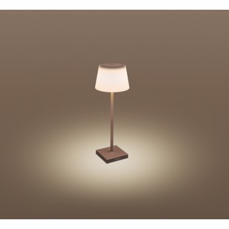 LAMP. DA TAVOLO MARGO RICAR. CORTEN 4W - 3000K - 200 Lm - Dimm. - IP54 - Color Box