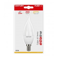 LAMP. LED ECOLINE C. VENTO 3W - E14 - 3000K - 250 Lm - IP20 - BLISTER 1 pz.