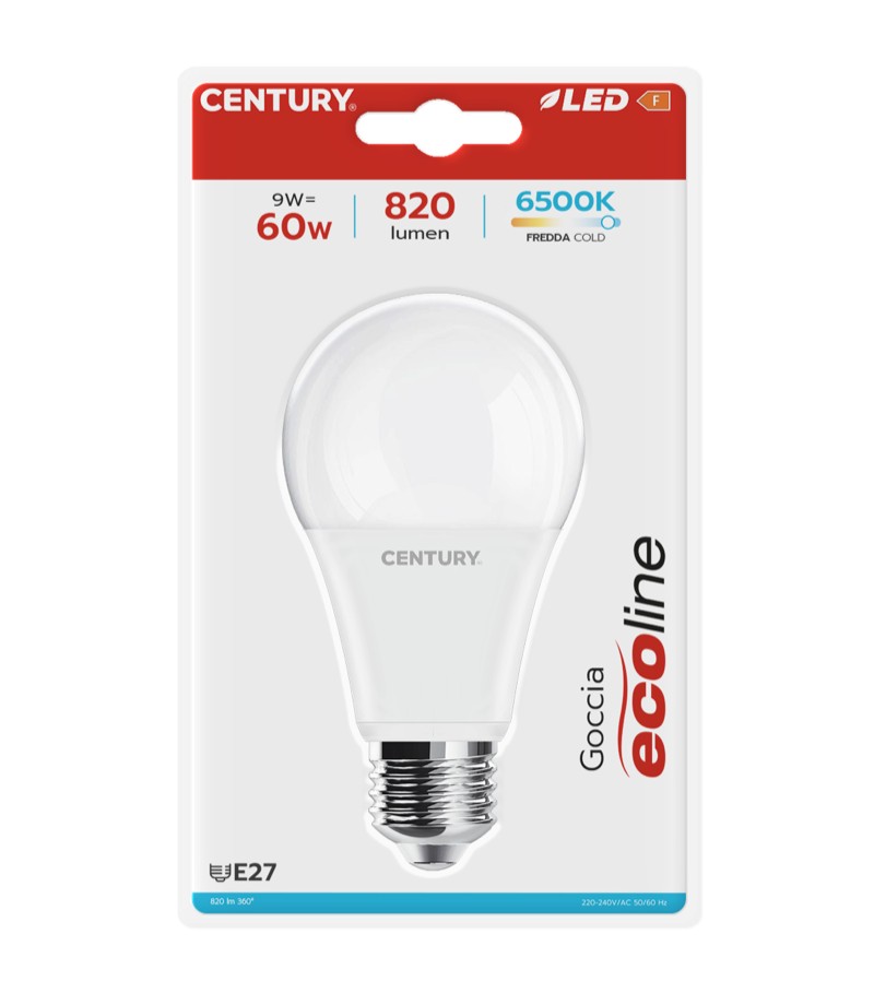 Pacco Da 20 Lampadine LED Goccia A60 E27 12W 6000K Luce Fredda - VIPLED - 5