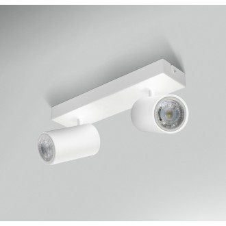 FARETTO SOFFITTO ENFASI SQUARE BIANCO - 2xGU10 - IP20 - Color Box