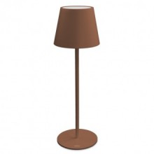 LAMP. DA TAVOLO ECOLIGHT NINA RICAR. CORTEN 1.80W - 3000K - 180 Lm - Dimm. - IP44