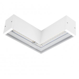 PLAF. LINEARE PRISMA CONN. L DX BIANCA 10W - 3000K-4000K-5000K - 1400 Lm - IP20 - Box