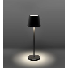 LAMP. DA TAVOLO LED LUME PLUS RICAR. NERO - 190 Lm - Dimm. - IP54 - Color Box