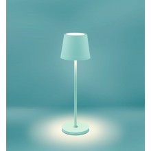 LAMP. DA TAVOLO LED LUME PLUS RICAR. TURCHESE - 190 Lm - Dimm. - IP54 - Color Box